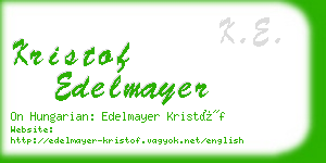 kristof edelmayer business card